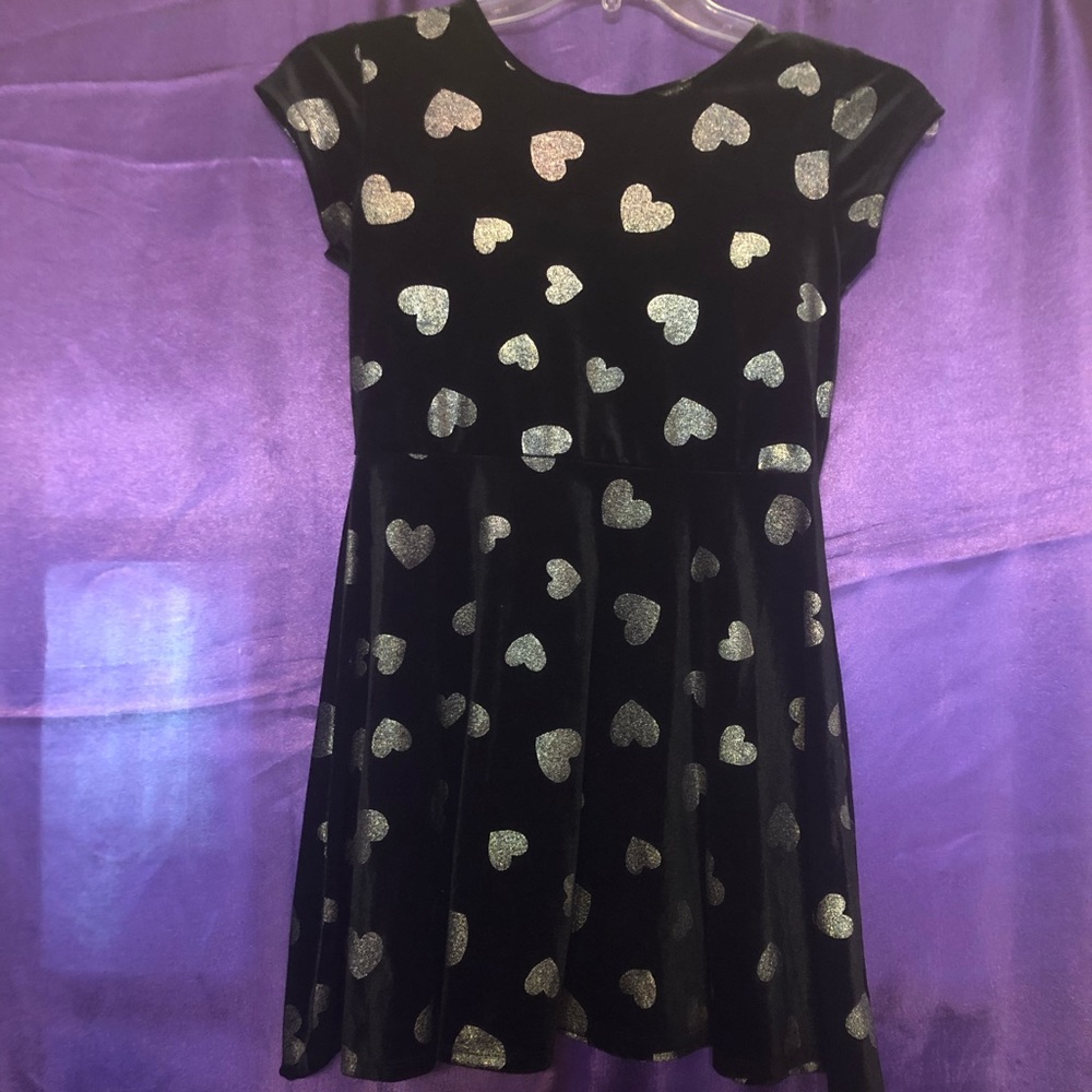 Black/Silver Heart Dress